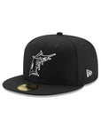 Florida Marlins Black on White 59Fifty Fitted