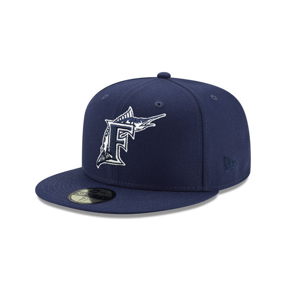 Florida Marlins Oceanside Blue On White 59Fifty Fitted