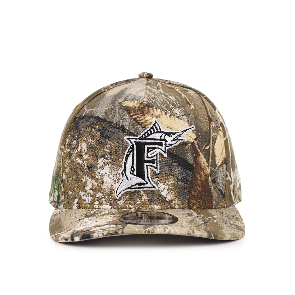 Florida Marlins Real Tree On White 9Fifty A-Frame Snapback