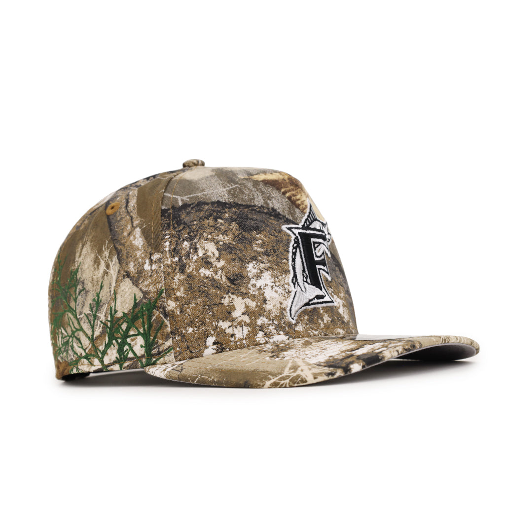 Florida Marlins Real Tree On White 9Fifty A-Frame Snapback