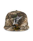 Florida Marlins Real Tree On White 59Fifty Fitted