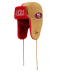 San Francisco 49ers Gold & Red Helmet Head Trapper Knit Beanie