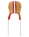 San Francisco 49ers Gold & Red Helmet Head Trapper Knit Beanie