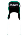 Philadelphia Eagles Green & Black Helmet Head Trapper Knit Beanie