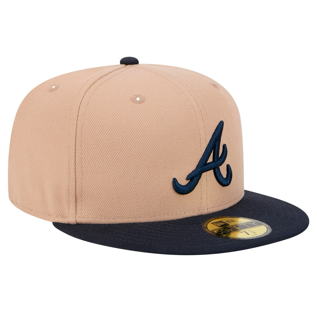 Atlanta Braves Camel Navy 2 Tone 59Fifty Fitted