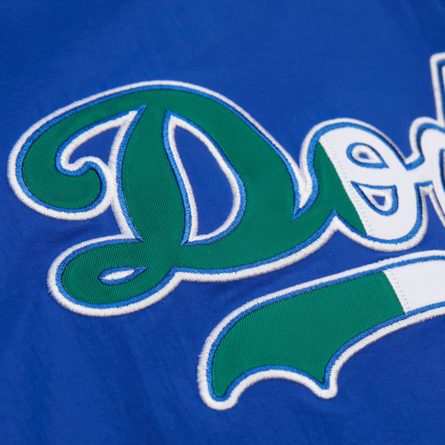 Mitchell &amp; Ness Los Angeles Dodgers Mexico V-Neck Pullover Blue Satin Jacket