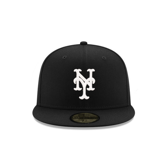 New York Mets Black on White 59Fifty Fitted