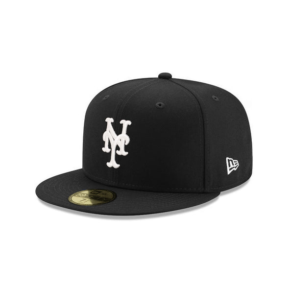 New York Mets Black on White 59Fifty Fitted