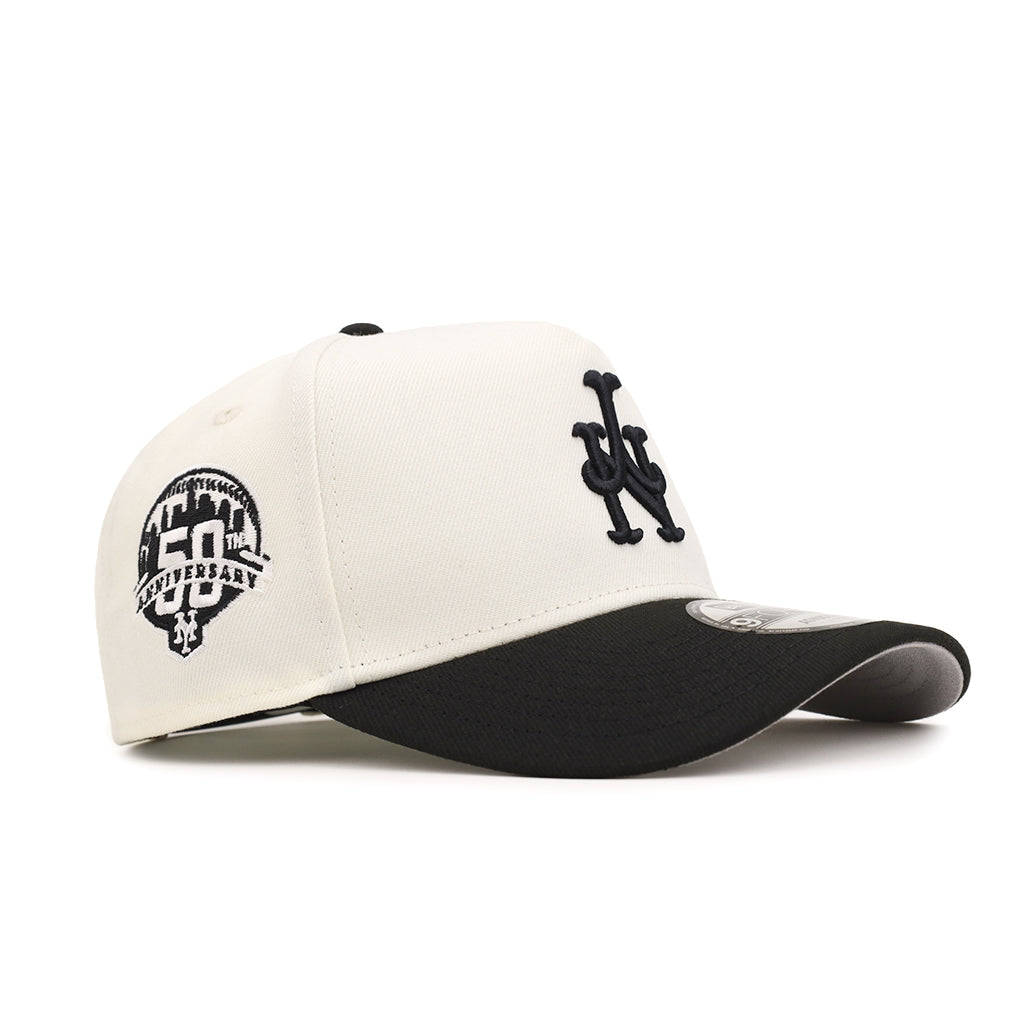 New York Mets Upside Down Chrome Black 50th Anniversary SP 9Forty A-Frame Snapback