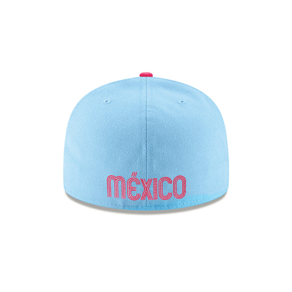 Mexico World Baseball Classic Mexican Flag SP Doscientos Blue Pink 2 Tone 59Fifty Fitted