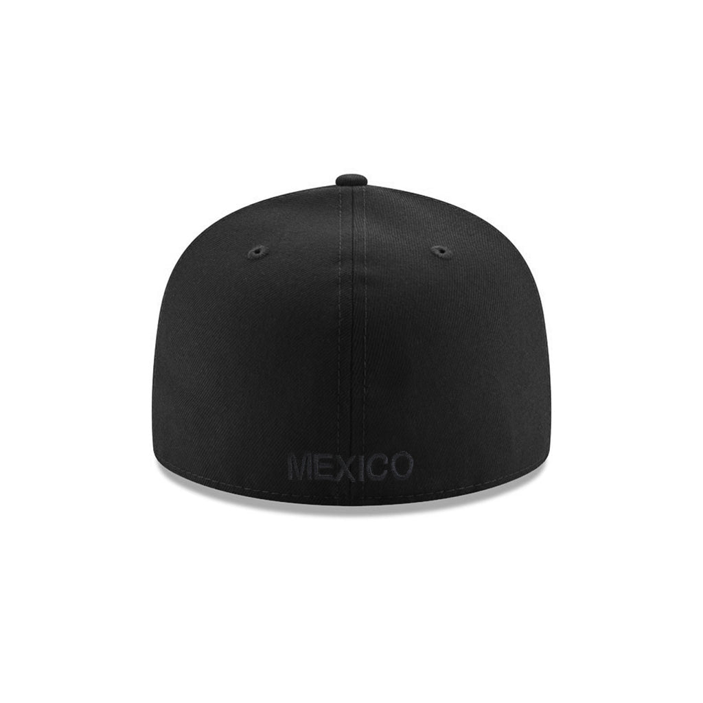 CrownMinded X Mexico Black On Black Mexico Flag SP 59Fifty Fitted