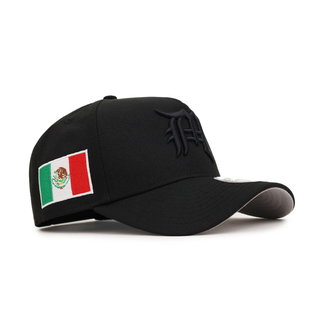 CrownMinded X Mexico Black On Black Mexico Flag SP 9Forty A-Frame Snapback