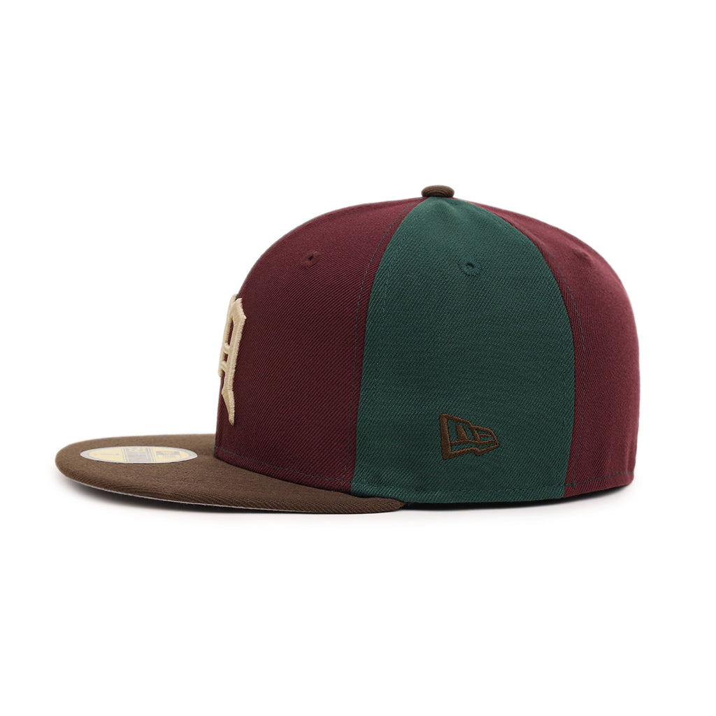 CrownMinded X Mexico Maroon Green Pinwheel Sunrise Over Chichén Itzá SP 59Fifty Fitted