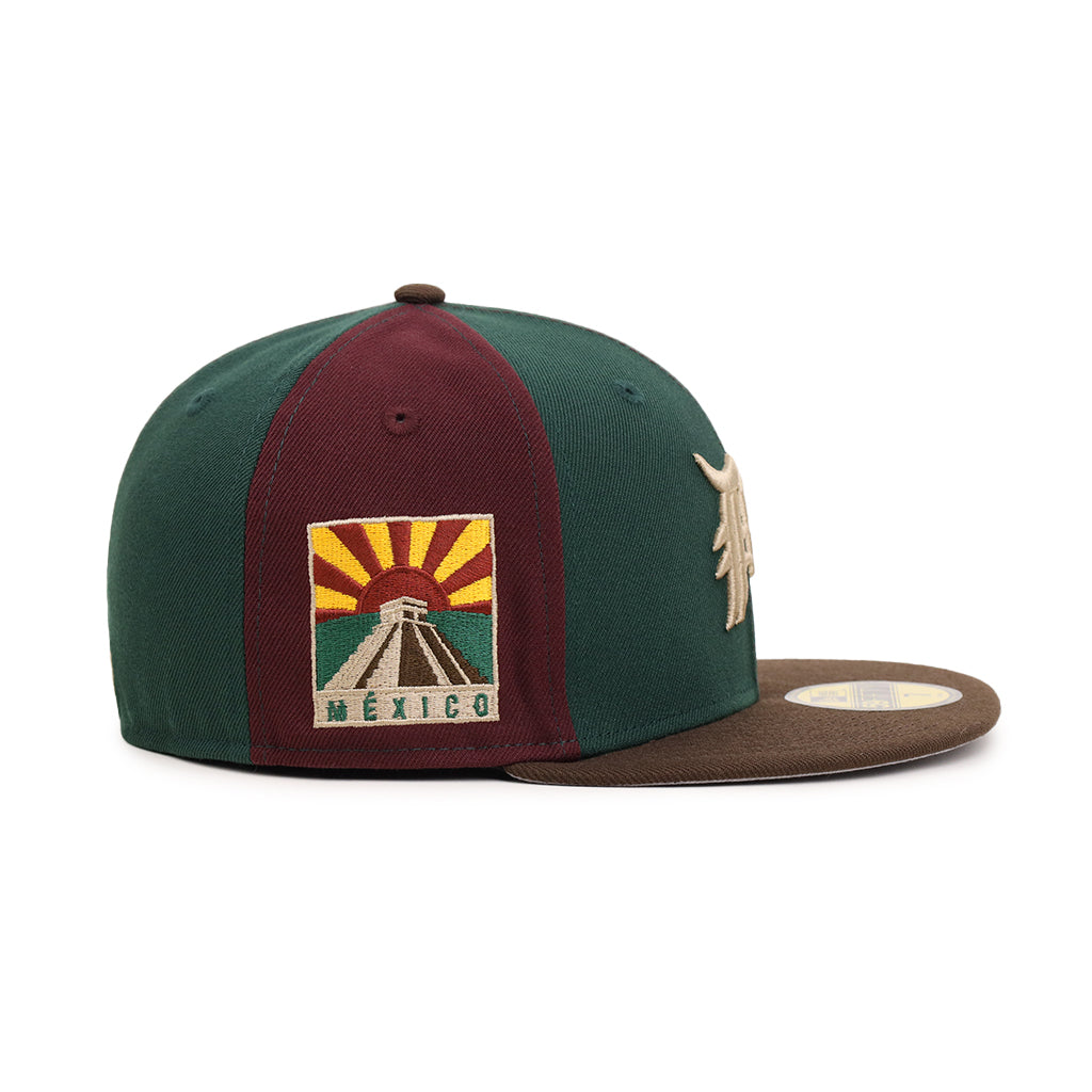 CrownMinded X Mexico Maroon Green Pinwheel Sunrise Over Chichén
