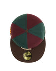 CrownMinded X Mexico Maroon Green Pinwheel Sunrise Over Chichén Itzá SP 59Fifty Fitted