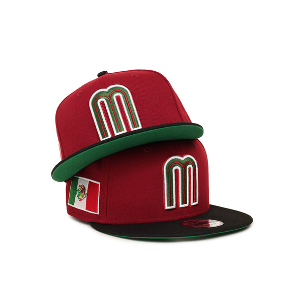 Mexico World Baseball Classic Mexican Flag SP Red Black 2 Tone 9Fifty Snapback