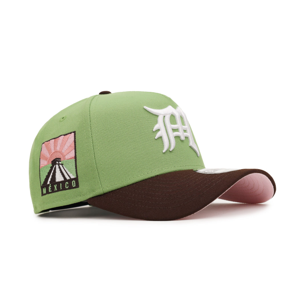 CrownMinded X Mexico Matcha Walnut Sunrise Over Chichén Itzá SP SP 9Forty A-Frame Snapback