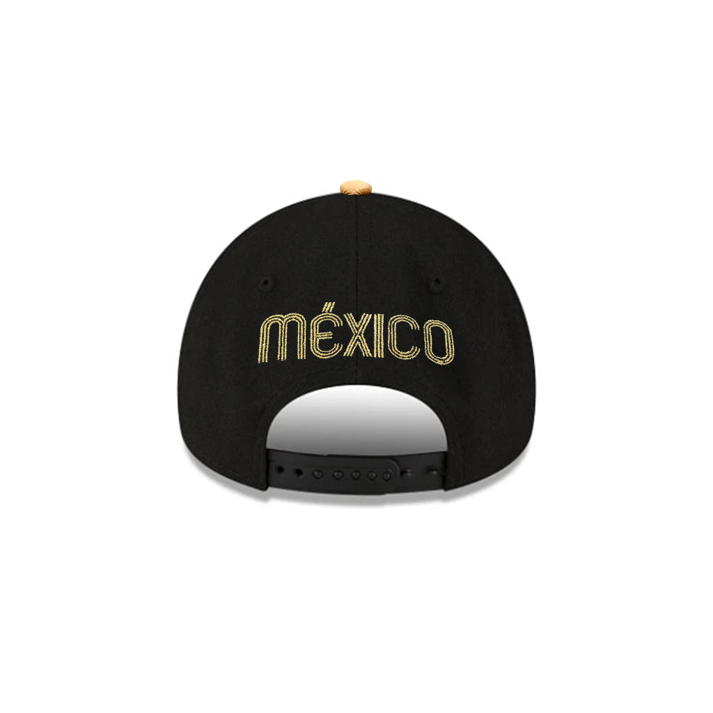 Mexico Black Gold WBC Aztec Calendar SP 9Forty A-Frame Snapback