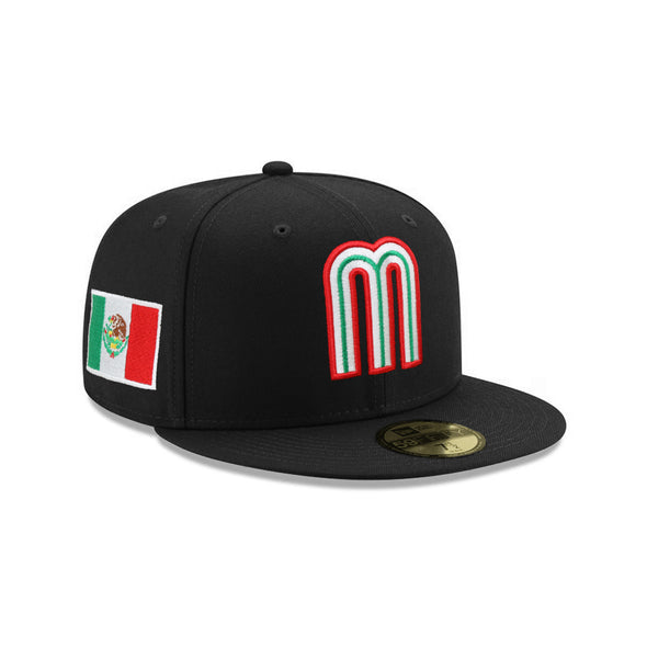 Mexico World Baseball Classic Mexican Flag SP Black 59Fifty Fitted