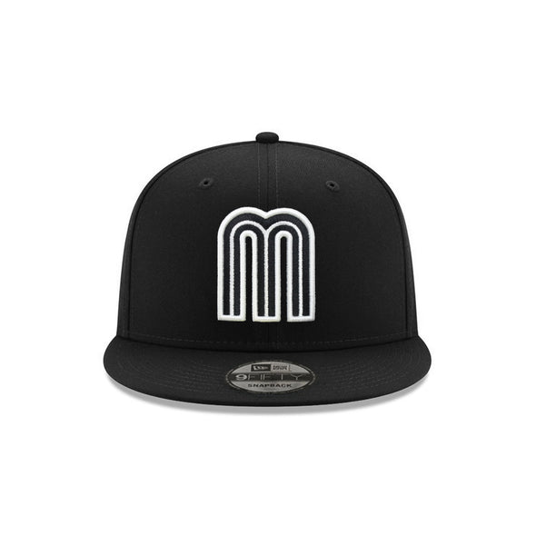 Mexico World Baseball Classic Black On White 9Fifty Snapback