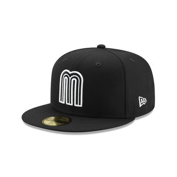 Mexico World Baseball Classic Black On White 59Fifty Fitted