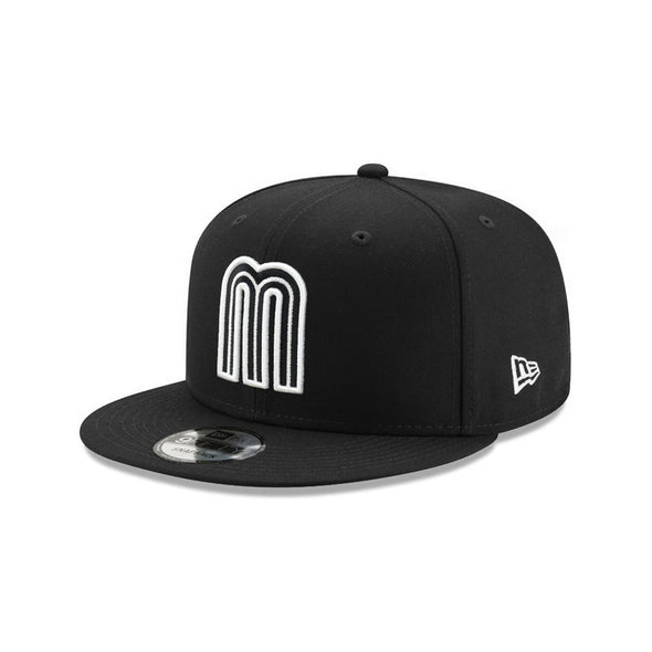 Mexico World Baseball Classic Black On White 9Fifty Snapback