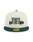 CrownMinded X Mexico Chrome Green Quetzalcōātl Block Feathered Serpent Mexico Flag SP 59Fifty Fitted