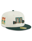 CrownMinded X Mexico Chrome Green Quetzalcōātl Block Feathered Serpent Mexico Flag SP 59Fifty Fitted