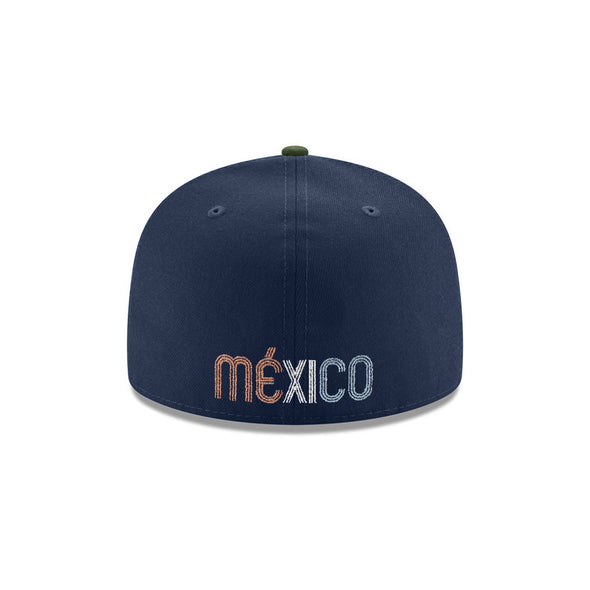 Mexico World Baseball Classic Mexican Flag SP Blue Green 2 Tone 59Fifty Fitted