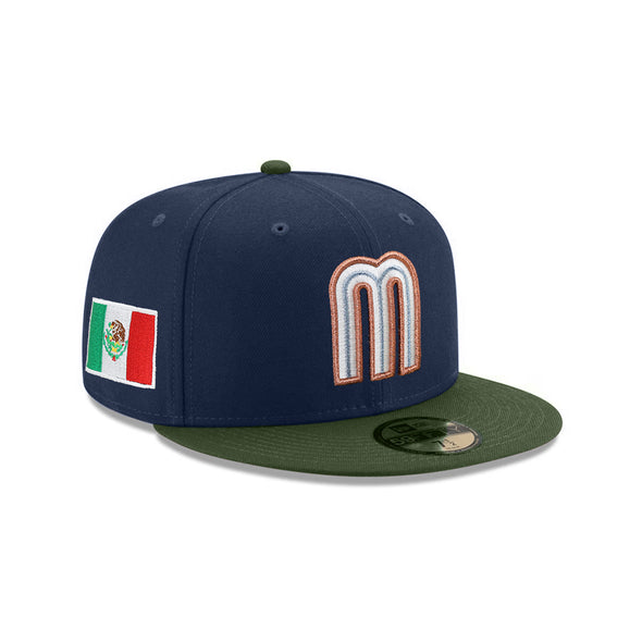 Mexico World Baseball Classic Mexican Flag SP Blue Green 2 Tone 59Fifty Fitted