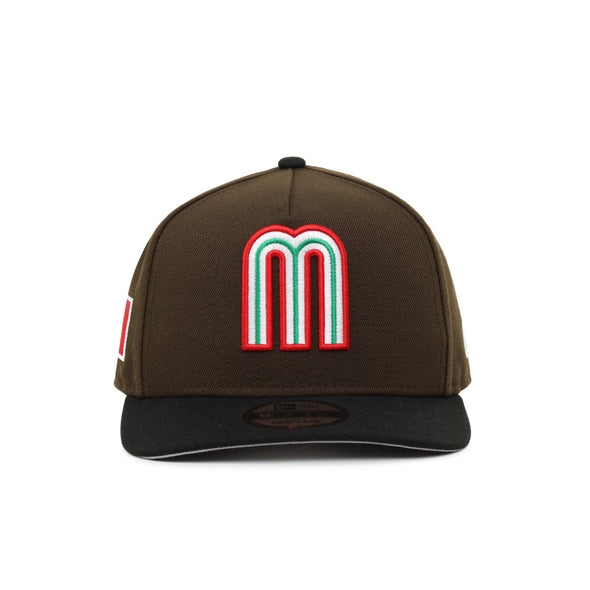 Mexico World Baseball Classic Brown Black 2 Tone Mexico Flag SP 9Fifty A-Frame Snapback