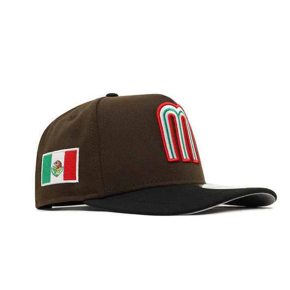 Mexico World Baseball Classic Brown Black 2 Tone Mexico Flag SP 9Fifty A-Frame Snapback