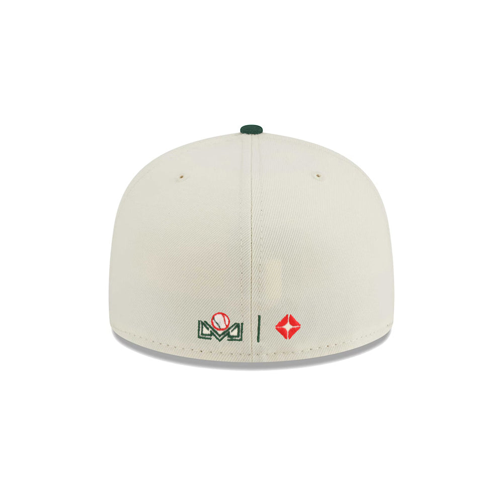 New Era Mexico Serie Del Caribe M Mexican Flag SP Chrome Green 2 Tone 59Fifty Fitted