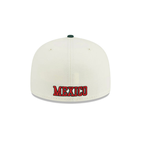 Mexico World Baseball Classic Mexican Flag SP Chrome Green 2 Tone 59Fifty Fitted