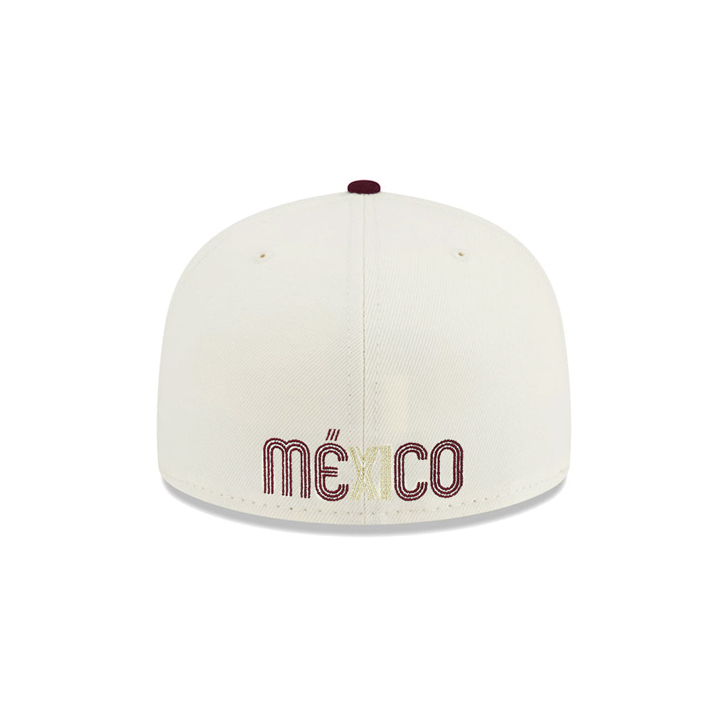 Mexico World Baseball Classic Mexican Flag SP Chrome Maroon 2 Tone 59Fifty Fitted