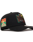 CrownMinded X Mexico Feathered Eagle Sunrise Over Chichén Itzá SP Black 9Forty A-Frame Snapback