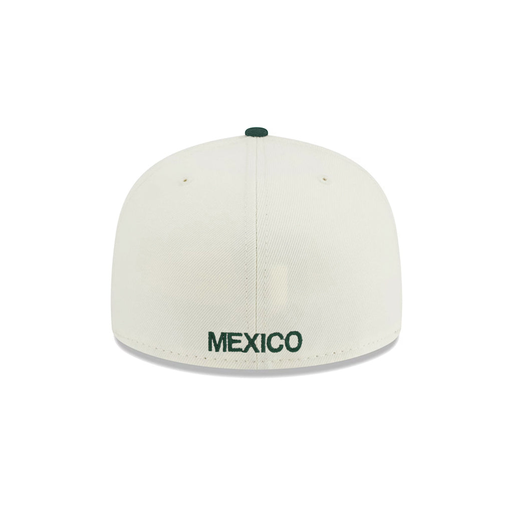 CrownMinded X Mexico Chrome Green Soccer Eagle Mexico Flag SP 59Fifty Fitted