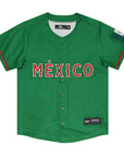 CrownMinded Mexico Classic Green Tricolor Baseball Jersey