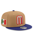 Mexico Khaki Royal 2 Tone WBC Mexico Flag SP 9Fifty Snapback