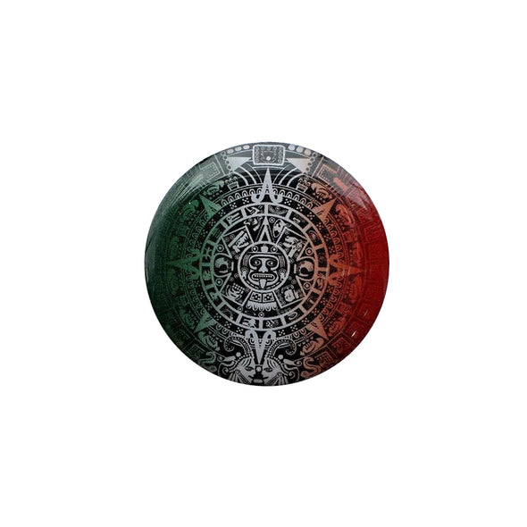 Mayan Calendar Mexico Flag Cap Pin