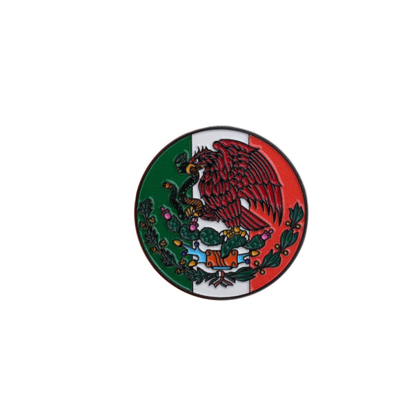 CrownMinded Mexico XL Round Flag Cap Pin