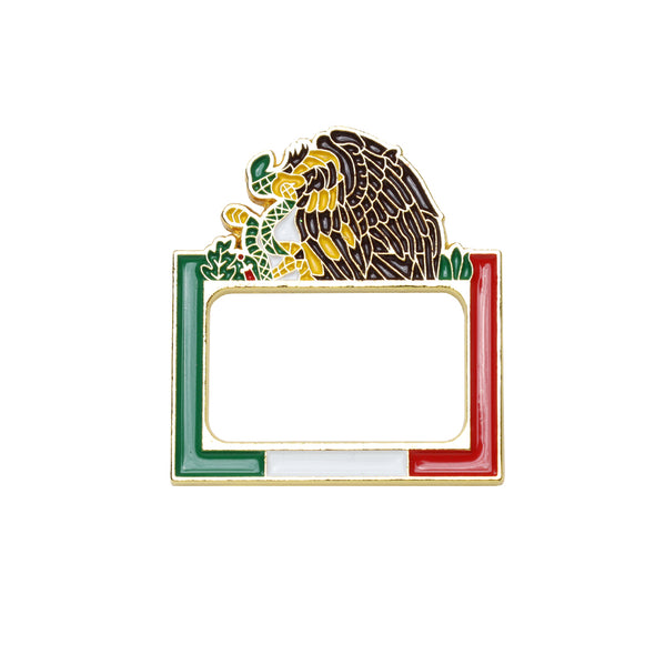 CrownMinded Mexico Flag Eagle Batterman Outline Cap Pin