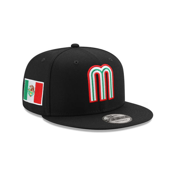 Mexico World Baseball Classic Mexican Flag SP Black 9Fifty Snapback