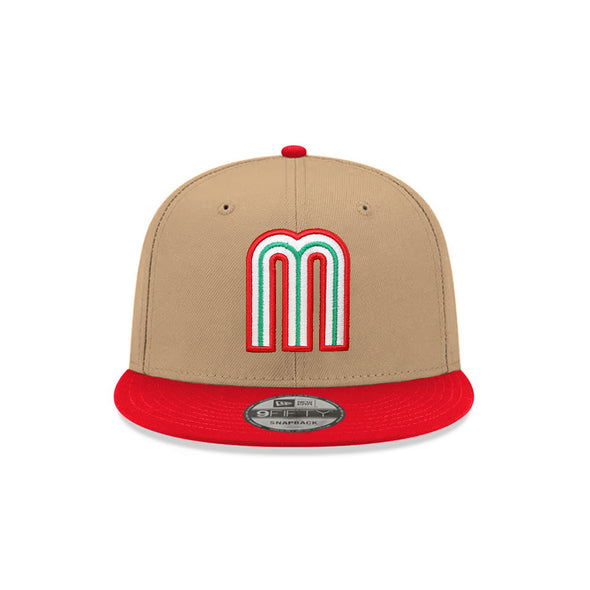 Mexico World Baseball Classic Mexican Flag SP Camel Red 2 Tone 9Fifty Snapback