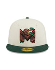 CrownMinded X Mexico Chrome Green Feathered Eagle Mexico Flag SP 59Fifty Fitted