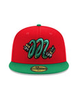 CrownMinded X Mexico Quetzalcōātl Feathered Serpent Mexico Flag SP Red Green 59Fifty Fitted