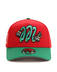 CrownMinded X Mexico Quetzalcōātl Feathered Serpent Mexico Flag SP Red Green 9Forty A-Frame Snapback