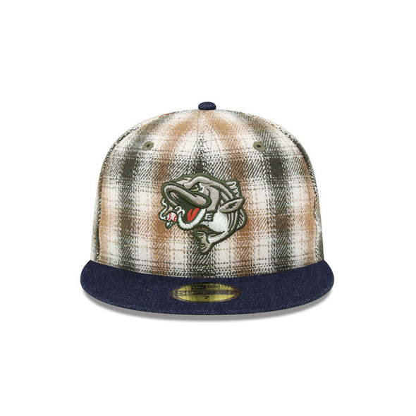 Gwinnett Stripers Green Plaid Denim 2 Tone Hook SP 59Fifty Fitted