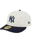 New York Yankees Chrome Navy Pearl Stud Pre-Curved 59Fifty Fitted