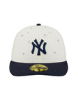 New York Yankees Chrome Navy Pearl Stud Pre-Curved 59Fifty Fitted